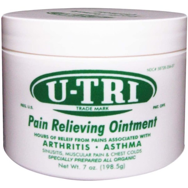 U-Tri Ointment for Muscle and Joint Pain, Made in USA Since 1938, Jumbo Size, 7 OZ.
