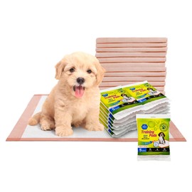 MED PRIDE Cat Pee Pads for Travel Carrier Disposable 6-Layer Ultra-Absorbent Leakproof Kitten Pads 22 X 24 in (1 Pack (5 Pads) Peach)