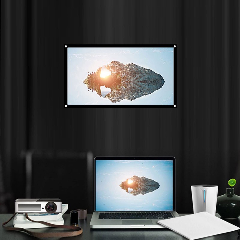 40 Inch Projection Screen Foldable Projector 50 60 in Backyard
