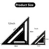 JMIATRY 2 Pcs Rafter Square Metric, 12 Inch & 7