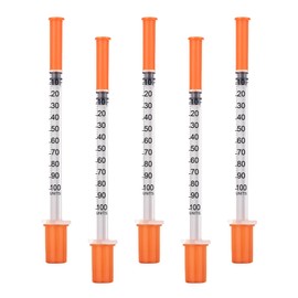 1ml Disposable Lab Syringes, 32Ga-1/4 Inch (6mm), Pack of 100