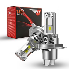 JICPLLX Y4-H4 H4 LED Headlight, Compatible with Car Inspections, Hi/Lo Switching, 40,000 LM, 35 W x 2, 6,500 K, Pure Halogen Size, H4 LED Headlight, Explosive, Easy Installation, High Luminosity CSP