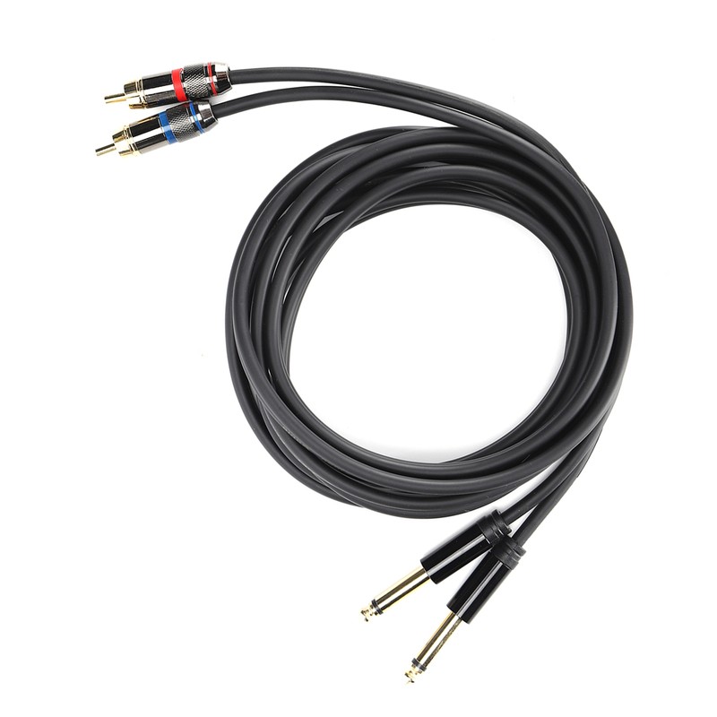 JORINDO Dual 6.35mm Male to Double RCA Male Cable Audio