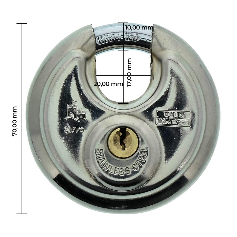 Burg-Wächter Padlock 1 Piece Circle 21 70 SB