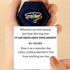 JDFHFGB Anxiety Ring,Adjustable Open Relief Fidget Rings with Swivel Rainbow