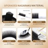NAGARAKU Wet Camellia Eyelash Extension, Individual Lashes 3 Multi-length Fans