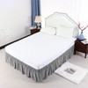 PiccoCasa Elasticated Bed Skirt Ruffled Bed Base Wrap Around Bed