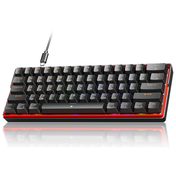 KEMOVE K61SE Mechanical Gaming Keyboard, 60% Arrangement, 61 Keys, Blue