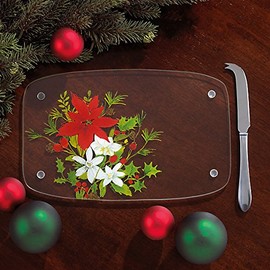 Winter Mdw Glass Cheeseboard with Spreader