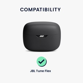 kwmobile Silicone Case Compatible with JBL Tune Flex Case Cover - Music Player White