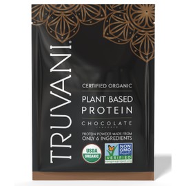 Truvani Vegan Pea Protein Powder | Chocolate | 20g Organic Plant Based Protein | 1 Serving | Keto | Gluten & Dairy Free | Low Carb | No Added Sugar