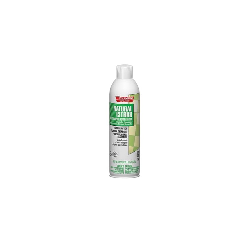 Champion Sprayon Natural Citrus Foam Cleaner. 1-19 oz. Net can.