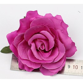 Rose Flower Hair Clip Flower Brooch Pin, 2 Pieces Roses Hair Clip Flowers Hairpin Roses Brooch Floral Clips, Fabric Mexican Flowers Pin Up Headpieces for Women Lady Girls