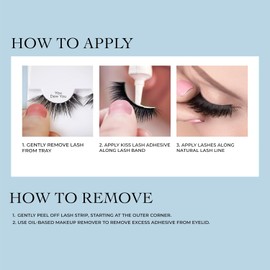 Kiss Lash Drip False Eyelashes Spikey / 키스 래쉬 드립 인조 속눈썹 스파이키 X 부스트 볼륨 독특한 웻 룩 보습 효과 멀티 길이 재사용 가능한 위스피 크로스 패턴 스타일 '시' 1쌍 Icy