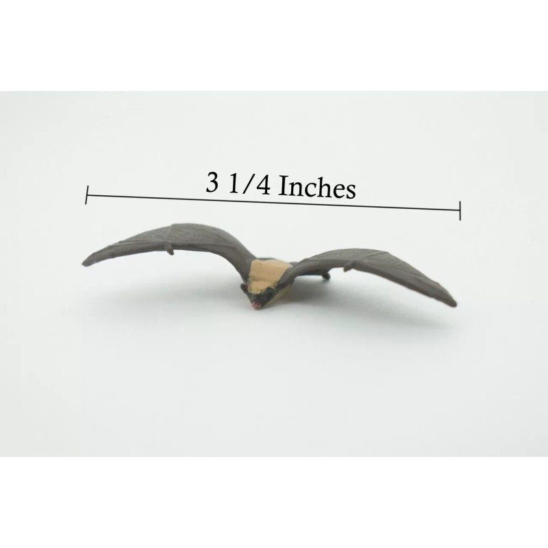 Unbranded Bat Toy, Hand Painted, Rubber Bat, Realistic Figure, Model,