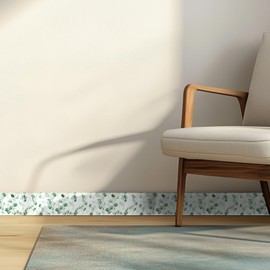 HOMETITUTE Wallpaper Border Peel and Stick Wall Decor PVC Botanical Wall Border 4x196 Inch for Kitchen Bathroom Bedroom Self Adhesive Wallpaper Border for Accent Walls