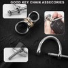 TISUR Titanium Key Ring for Keychain,Carabiner Key Chain Rings Connector