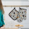 Mingnei Puppy Pet Dog Oven Mitts and Pot Holders Sets,Dog