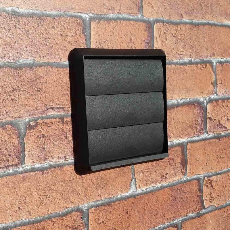 Kair Black Gravity Grille 155mm External Dimension with 100mm -