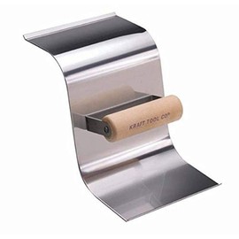 Kraft Tool CF650 Curb and Gutter Tool 1-1/2-Inch Radius with Wood Handle