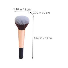 WOONEKY 2pcs Portable Large Makeup Brush Set for Travel Face Blush Brush Powder Highlight