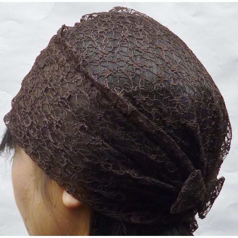Fashionable Hair Cap Tulle Mesh 155 (Dark Brown)