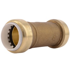 SharkBite 1 Inch PVC Slip Coupling, Push to Connect Brass Plumbing Fitting, PVC Pipe, UIP3020A