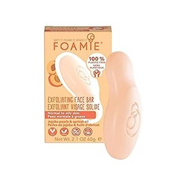 FOAMIE Barra Exfoliante Facial para Piel Normal a Grasa Mixta Unisex con Perlas de Cera de Jojoba | Sin Sulfatos y Parabenos | Skin Care Piel Suave | Hasta 85 usos | 100% Vegano