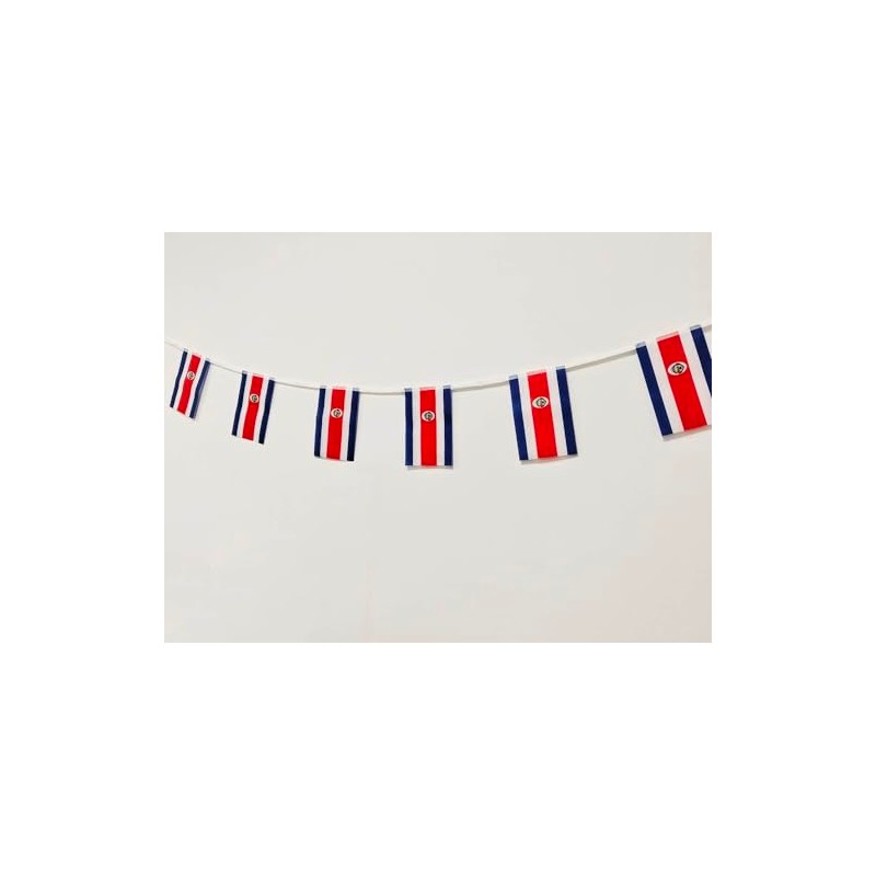 Pandiui23 Costa Rica Flag 40 Pack 35ft 5.5" x 8.25"