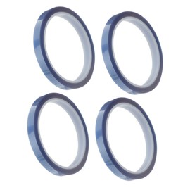 KICHOUSE High Resistant Tape 4 Rolls of 10mm x 33m Blue Tape Perfect for Sublimation and Diy Use