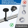 Mooche 4PCS Ceiling Curtain Rod Holder, Adjustable for 1" -