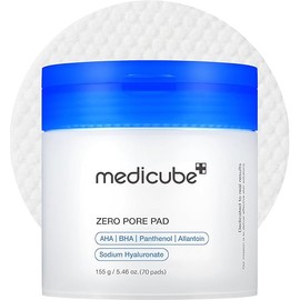 Medicube Zero Pore Pads 2.0, Dual-Textured Facial Toner Pads for Exfoliation and Pore Care with 4.5% AHA Lactic Acid & 0.45% BHA Salicylic Acid, Ideal for All Skin Types, Korean Skin Care (70 Pads)