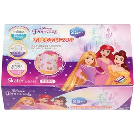 スケーター(Skater) 不織布 マスク 子供用 25枚 三層構造 箱入り ディズニー プリンセス MSKP25-A