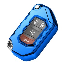 Tukellen - Funda para llavero Jeep 2020 2021 Gladiator JT Sahara JLU 2018-2021 Jeep Wrangler JL JLU Rubicon (azul)