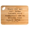 Mr. & Mrs. Panda Bambus - Schneidebrett Spruch Mutig zu