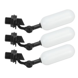 PATIKIL 1/2 Inch Float Valve, 3 Pack Plastic Water Tank Float Ball Valve with Adjustable Arm for Livestock Water Trough Aquaculture Hydroponic Reservoir, Black