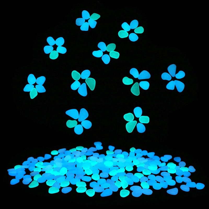 LAUQEE Glow in The Dark Garden Pebbles Stones Rocks for