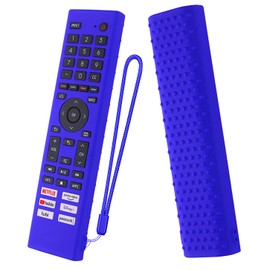 Hisense ERF3J80H ERF3G80H ERF3F80H - Funda de silicona para control remoto Hisense 4K UHD Android Smart TV Remote a prueba de golpes con cordón (azul)