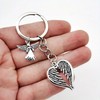 Guardian Angel Wings Keychain keyring- Heart Shaped
