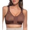 FeelinGirl Front Closure Post Surgery Compression Bra with Adjustable Straps