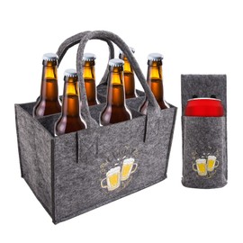 Lustige Geschenke für Männer,Männerhandtasche Bier Geschenke für Männer Geburtstag Mann Bruder Ostern Grill,1 Stück Bierträger BiertascheHerrenhandtasche mit 1 Stück Biergürtel Biergürtelhalter.