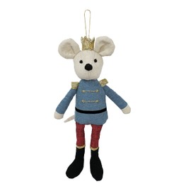 MON AMI King Mouse Doll Christmas Ornament – 10”, Cute Animal Doll Hanging Pendant, Hanging Pendant, Holiday Home Décor, Christmas Decorations
