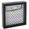 Admit Two Polka Dot 7 x 7 Black Wood Shadow