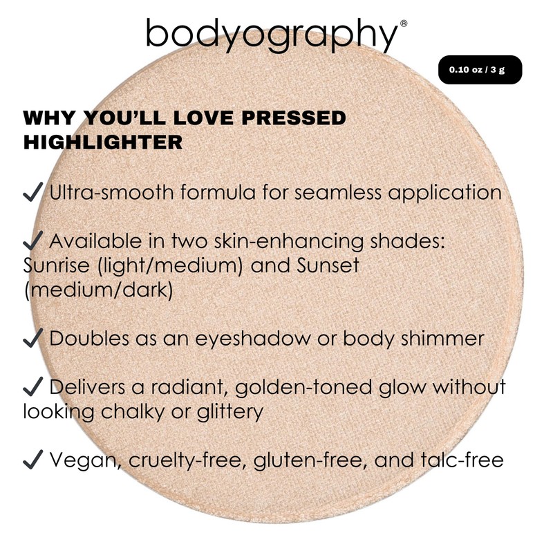 Pressed Highlighter Sunset (Dark Bronze Shimmer Highlighter)