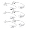 Flat Plug 1Ft Short Extension Cord, White 90-Degree Plug Low