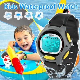 Edillas Kids Watches Digital Girls Boys,7 Colors Waterproof Wrist Watches for Child Sport Outdoor Multifunctional with Stopwatch/Alarm Watch Ages 4-12