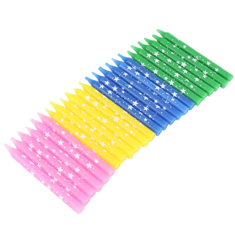 Chef Craft Classic Star Birthday Candles, 24 Piece Set 2.5