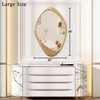 AAZZKANG Large Wall Mirror with Irregular Wood Framed 28"x20" Decorative