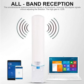 Antena omnidireccional universal de banda ancha de alta ganancia de 10-12 dBi 4G/3G/2G/LTE para exteriores para enrutador/módem/radio sin cable