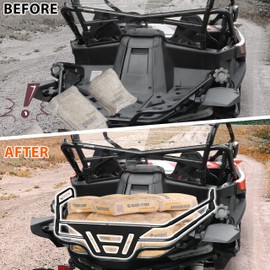 SAUTVS Bed Enclosure for CFMOTO ZFORCE 950 20-24, Heavy Duty Steel Rear Rack Extender Secure The Cargo Anchor Points Rear Storage Tailgate Rack for CFMOTO ZForce 950 HO EX Sport 2020-2024 Accessories